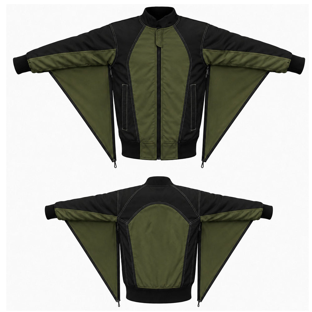 Skyex Skydiving Olive Green  and Color Camera jacket nd-027