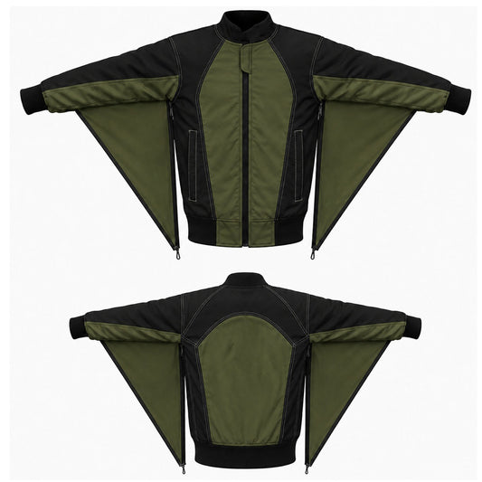 Skyex Skydiving Olive Green  and Color Camera jacket nd-027