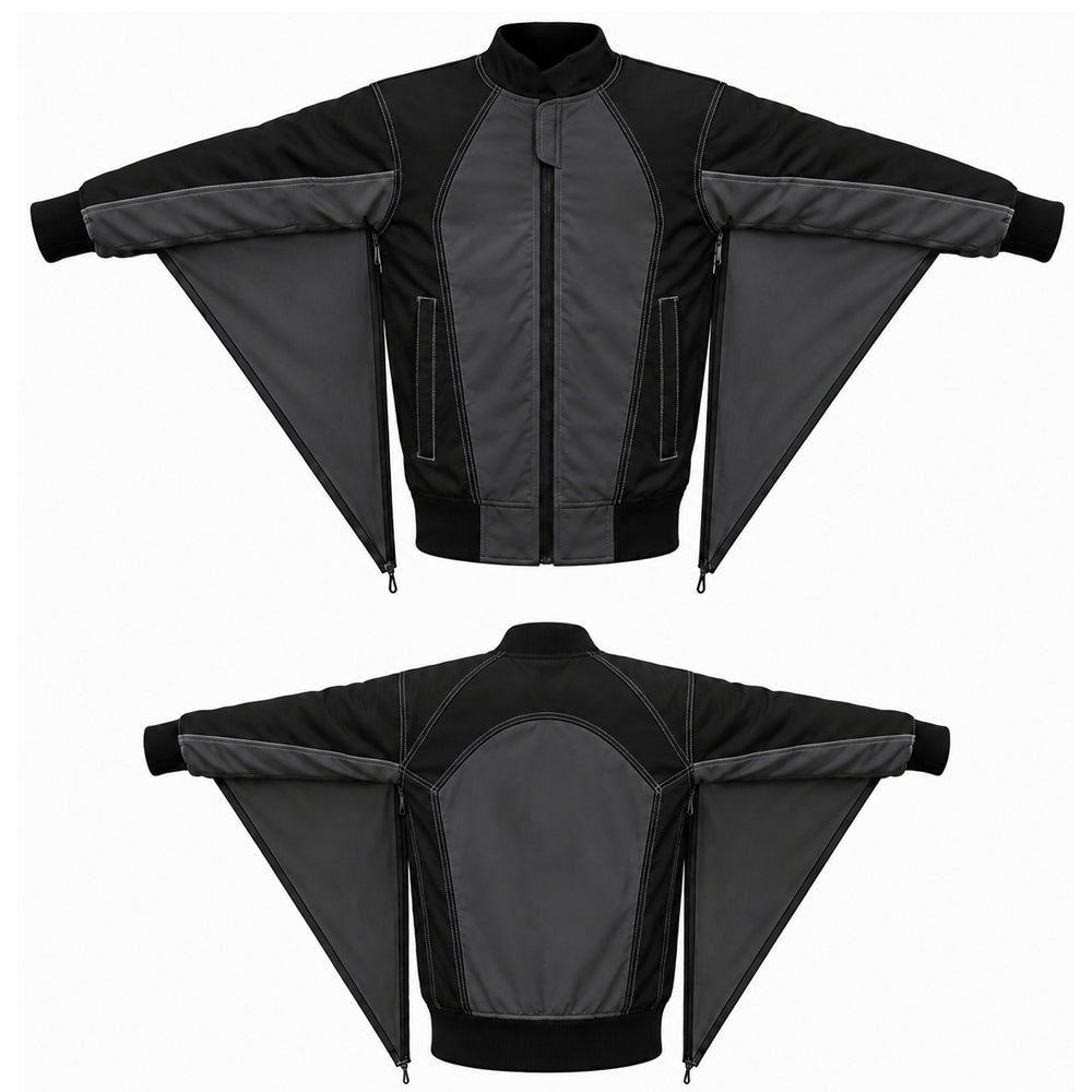 Skyex Skydiving Grey and  Black Camera jacket nd-025