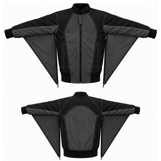 Skyex Skydiving Grey and  Black Camera jacket nd-025