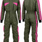 Paragliding olive green and pink color Suit De-02