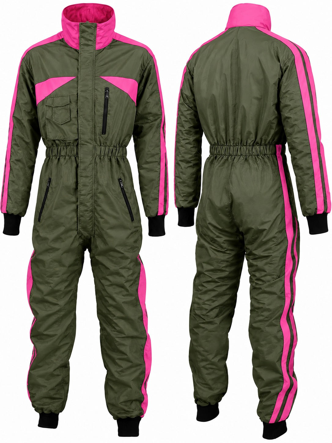 Paragliding olive green and pink color Suit De-02