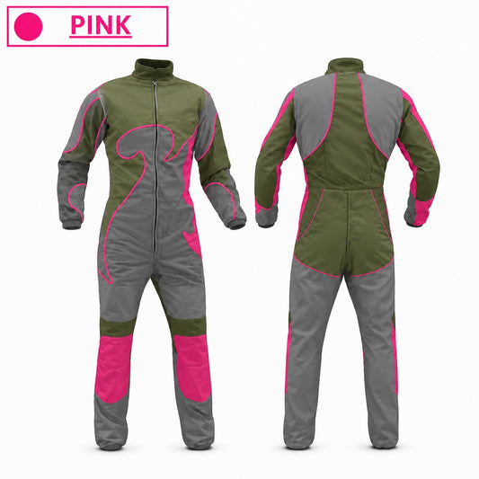 Skydiving  Olive green  Grey And Pink suit An-04