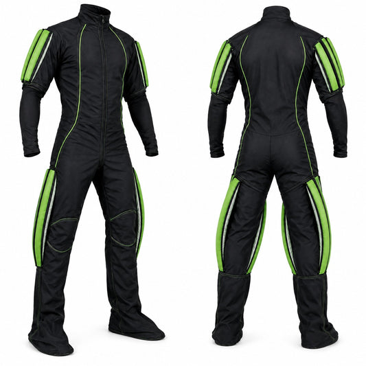 Skyex Skydiving black and parrot color Formation Suit RW-02