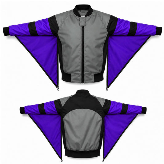 Skydiving Grey purple  and black Camera jacket nd-019