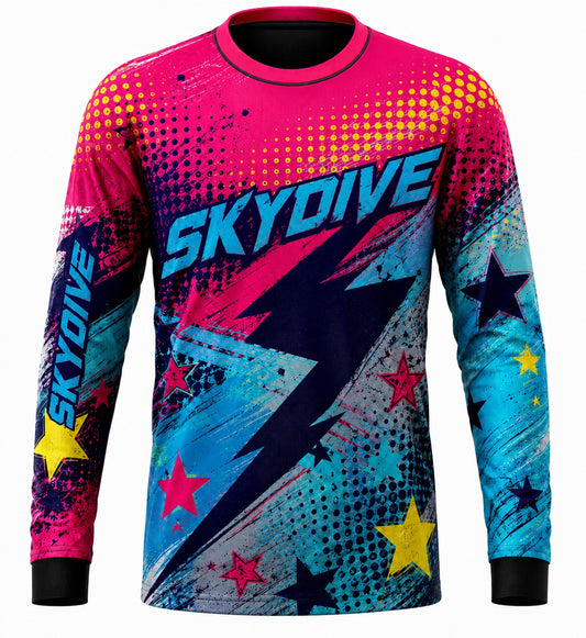 Skydiving sublimation printed jersey-023