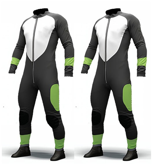 Freely Skydiving  Black Green and Whiite Suit
