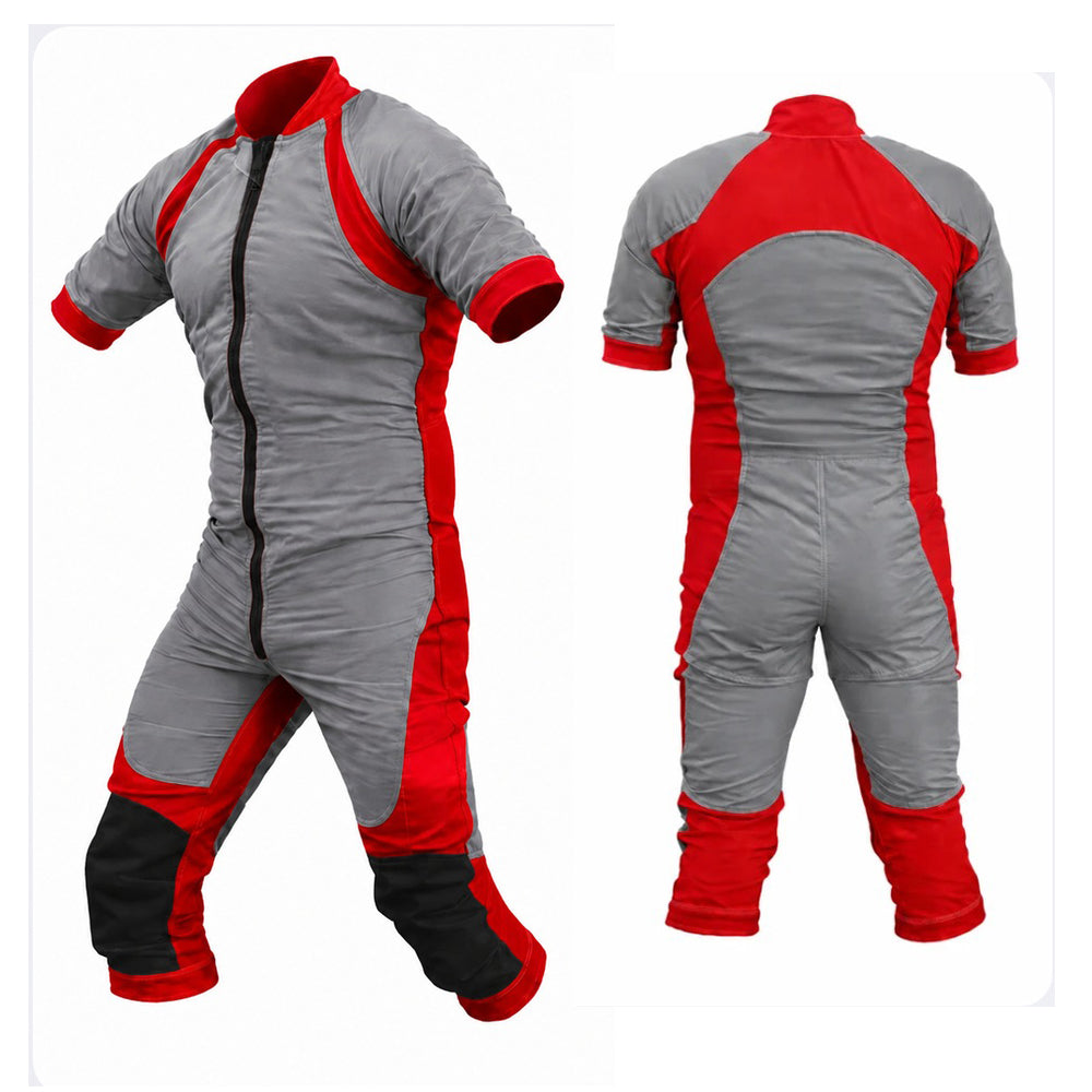 Skydiving Summer Suit Grey red and blackS2-01