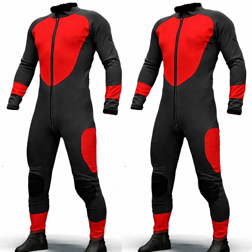 Freely Skydiving  Black and  Red Suit