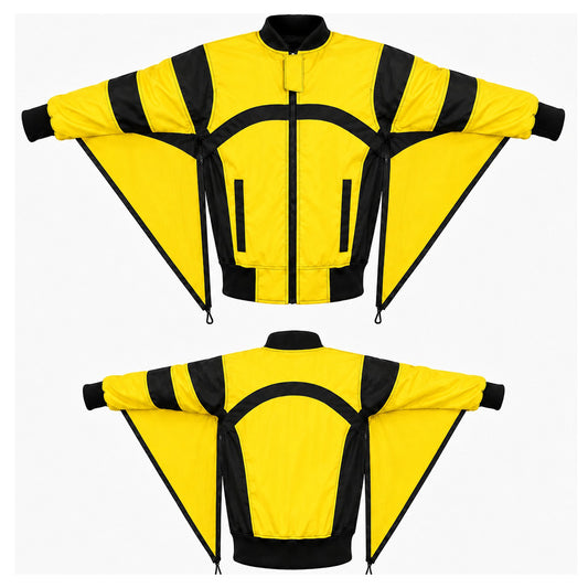Skyex Skydiving yellow and black Color Camera jacket nd-038