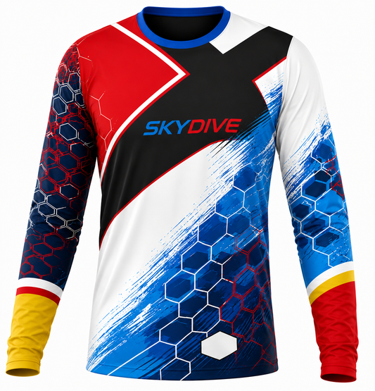 Skydiving sublimation printed jersey-049