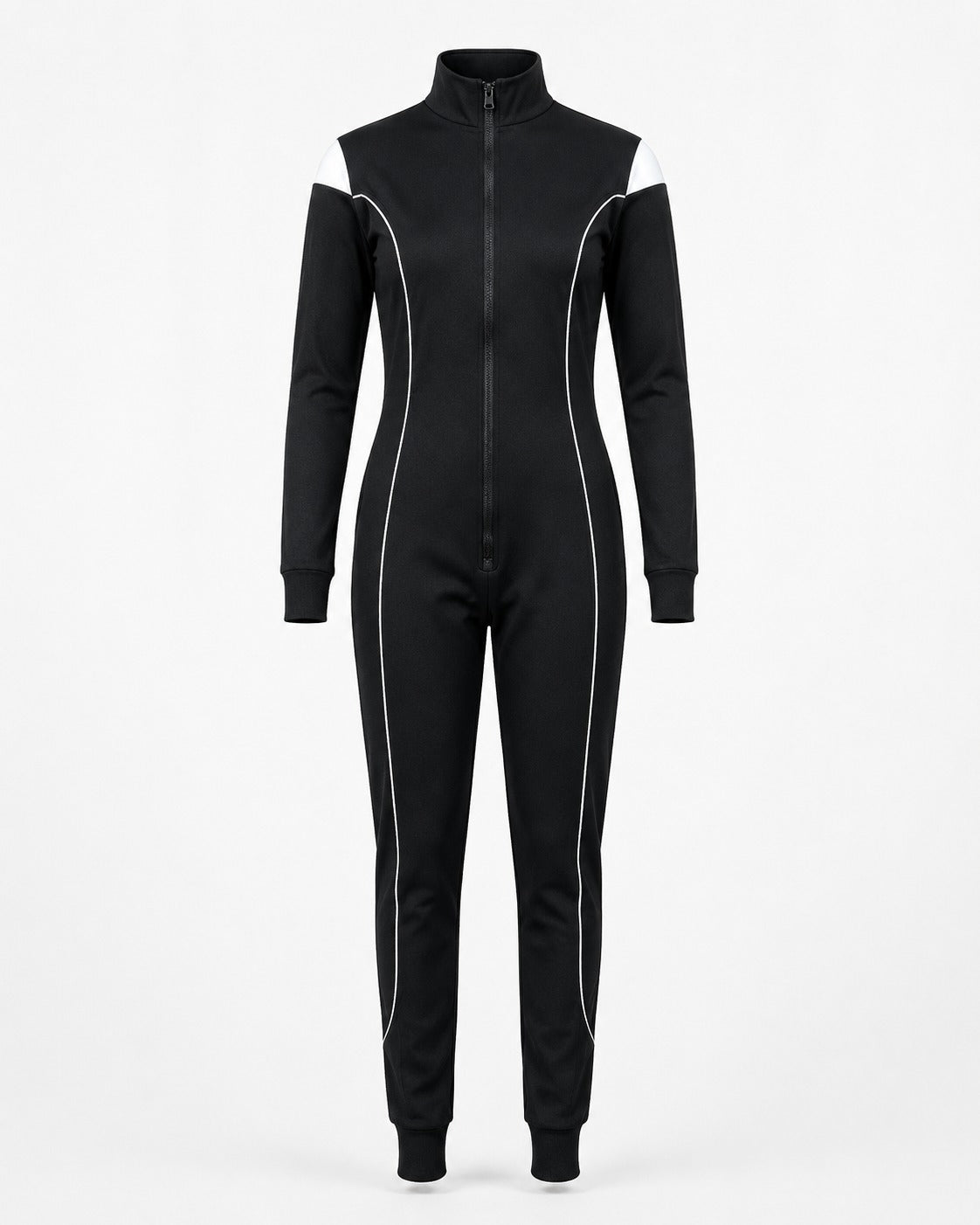 Professional Style Black White Lycra Skydiving Suit – Stretch Fit Design