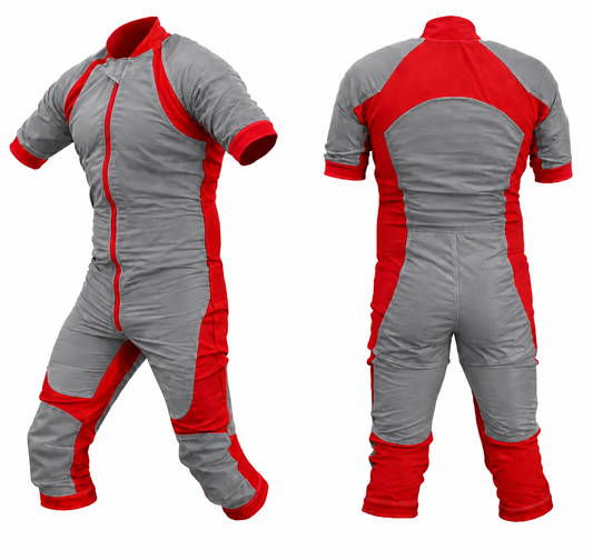 Skydiving Summer Suit Grey and  red S2-01