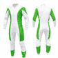 Freefly Skydiving Suit white and  Green SE-06