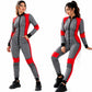 Unique Design Grey And  Red  Skydiving JumpSuit