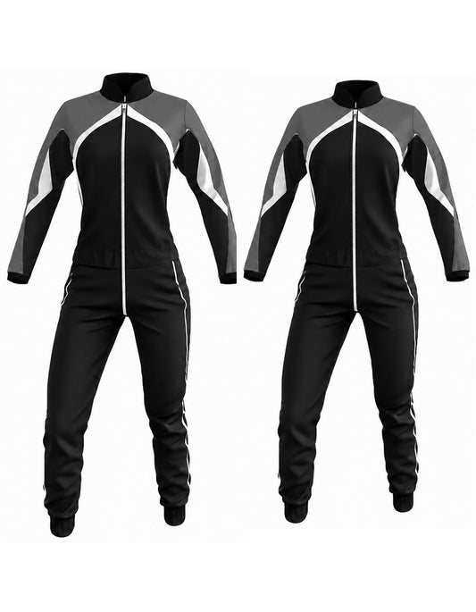 Unique Design Grey and Black  Skydiving JumpSuit