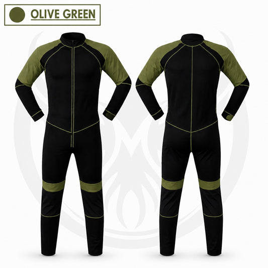 Skydiving Black and olive green Suit -023 Skyexsuits
