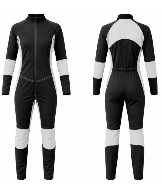 Freely Skydiving black and grey suit For women  Skyexsuits