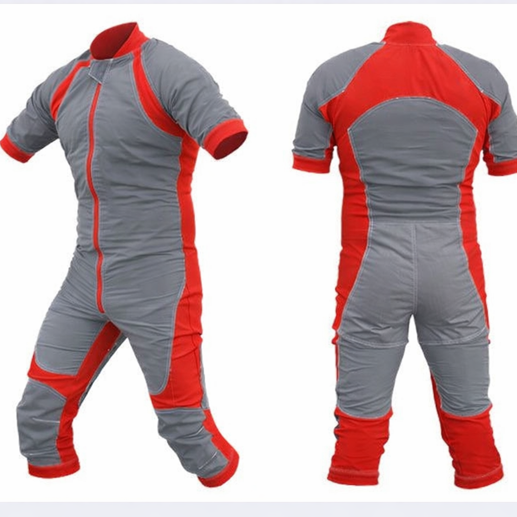 Skydiving Summer Suit Grey and  red S2-01