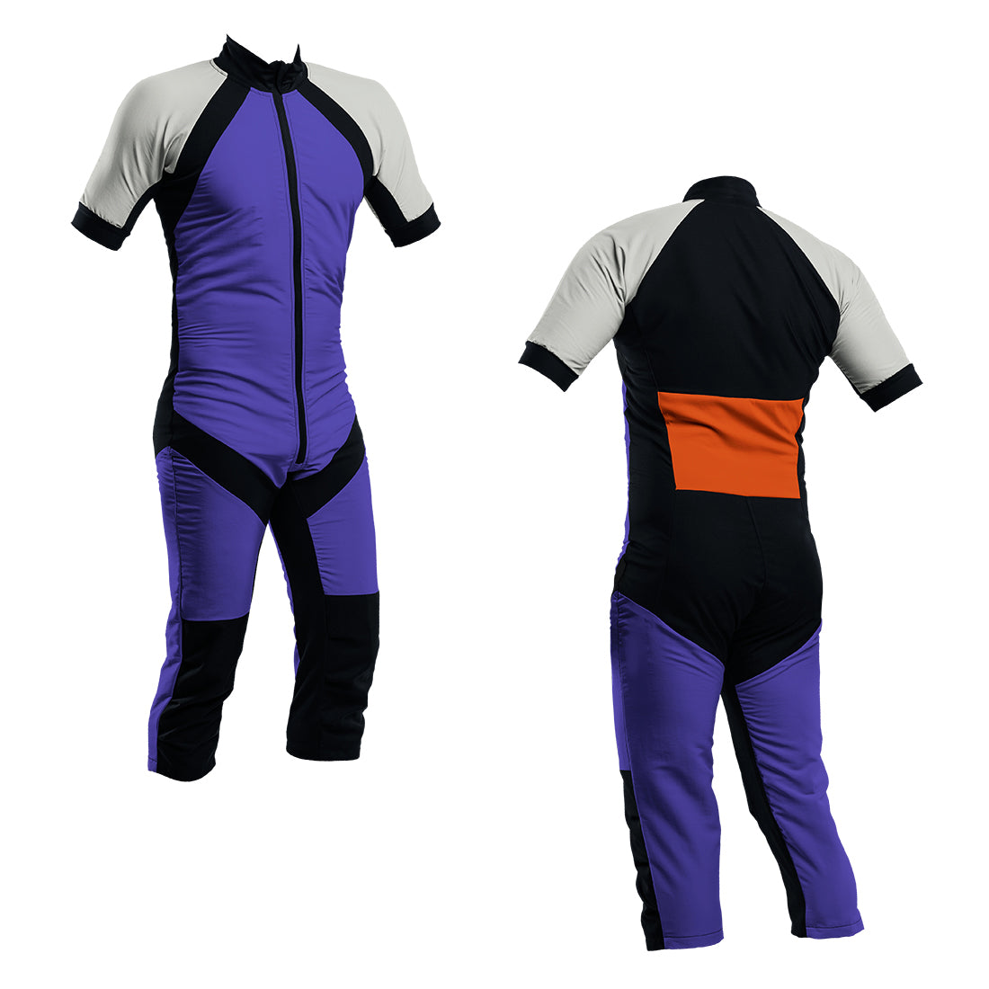 Skydiving Summer Suit Purple-Silver-Orange S2-04
