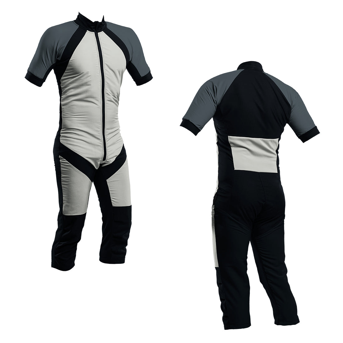 Skydiving Summer Suit Silver-Charcoal-Black S2-04