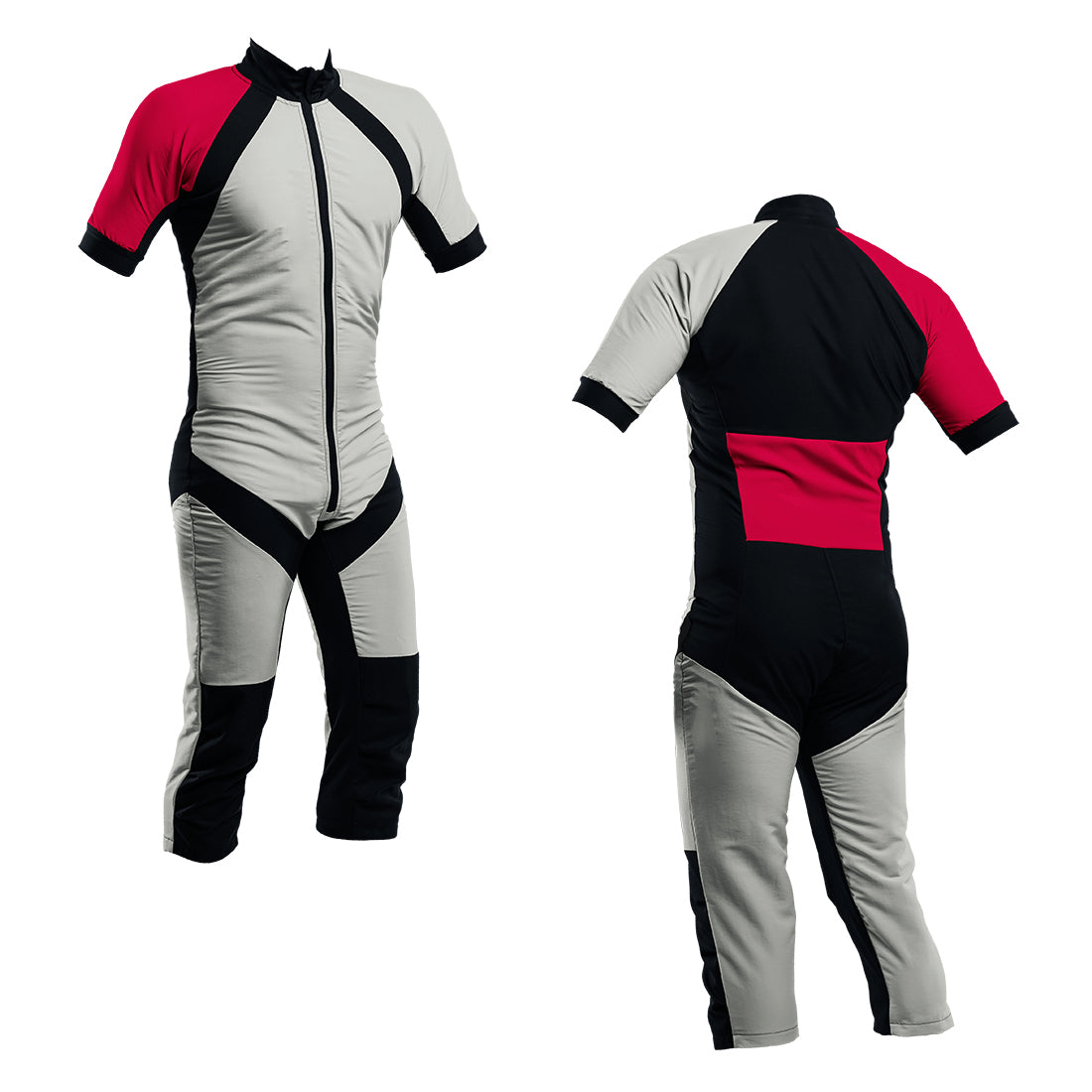 Skydiving Summer Suit Silver-Red S2-03