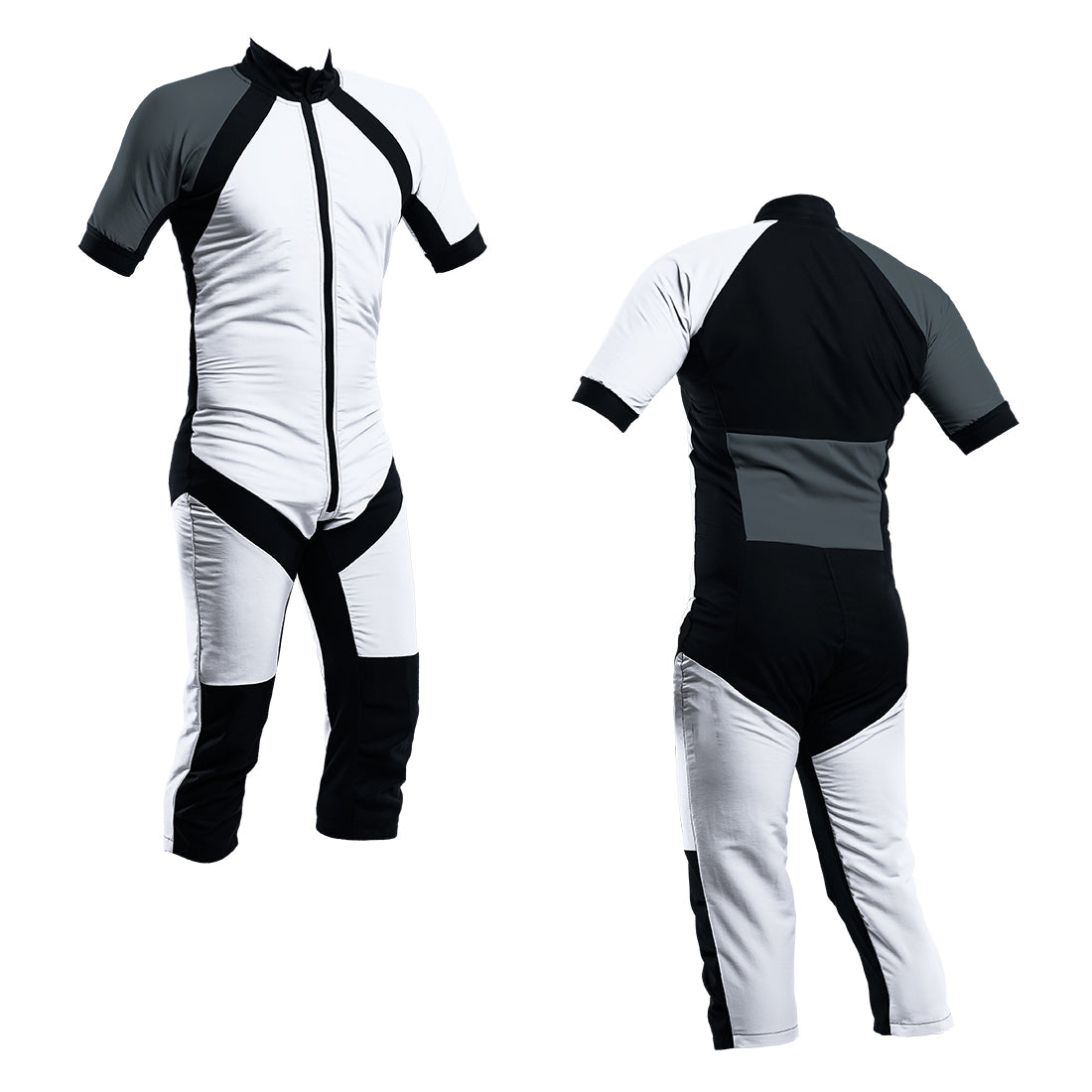 Skydiving Summer Suit White-Charcoal S2-03