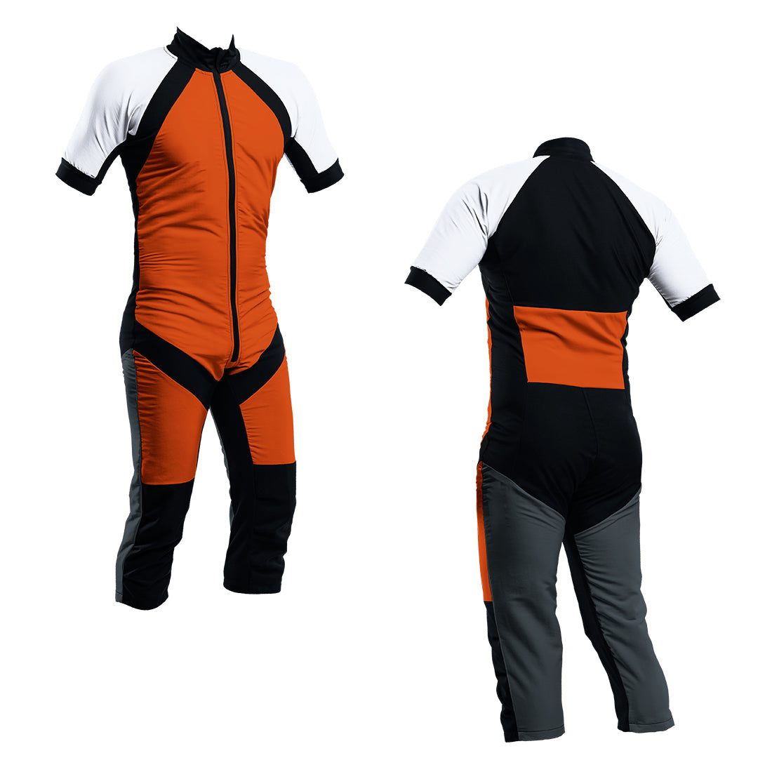 Skydiving Summer Suit Orange-White-Charcoal S2-04