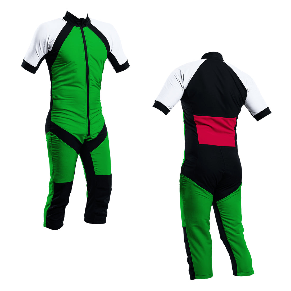 Skydiving Summer Suit Green-White-Red S2-04