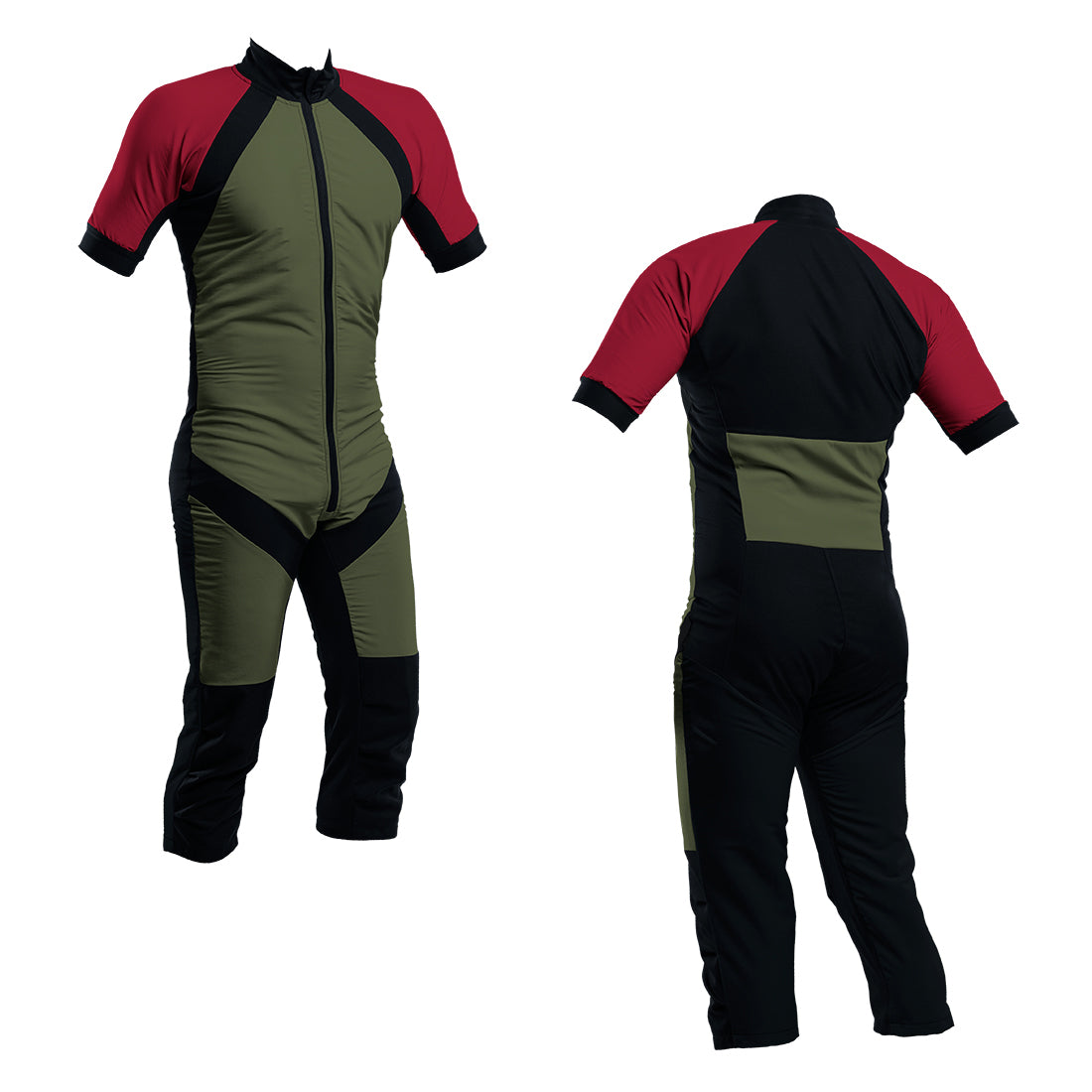 Skydiving Summer Suit Olive-Paprika-Black S2-04